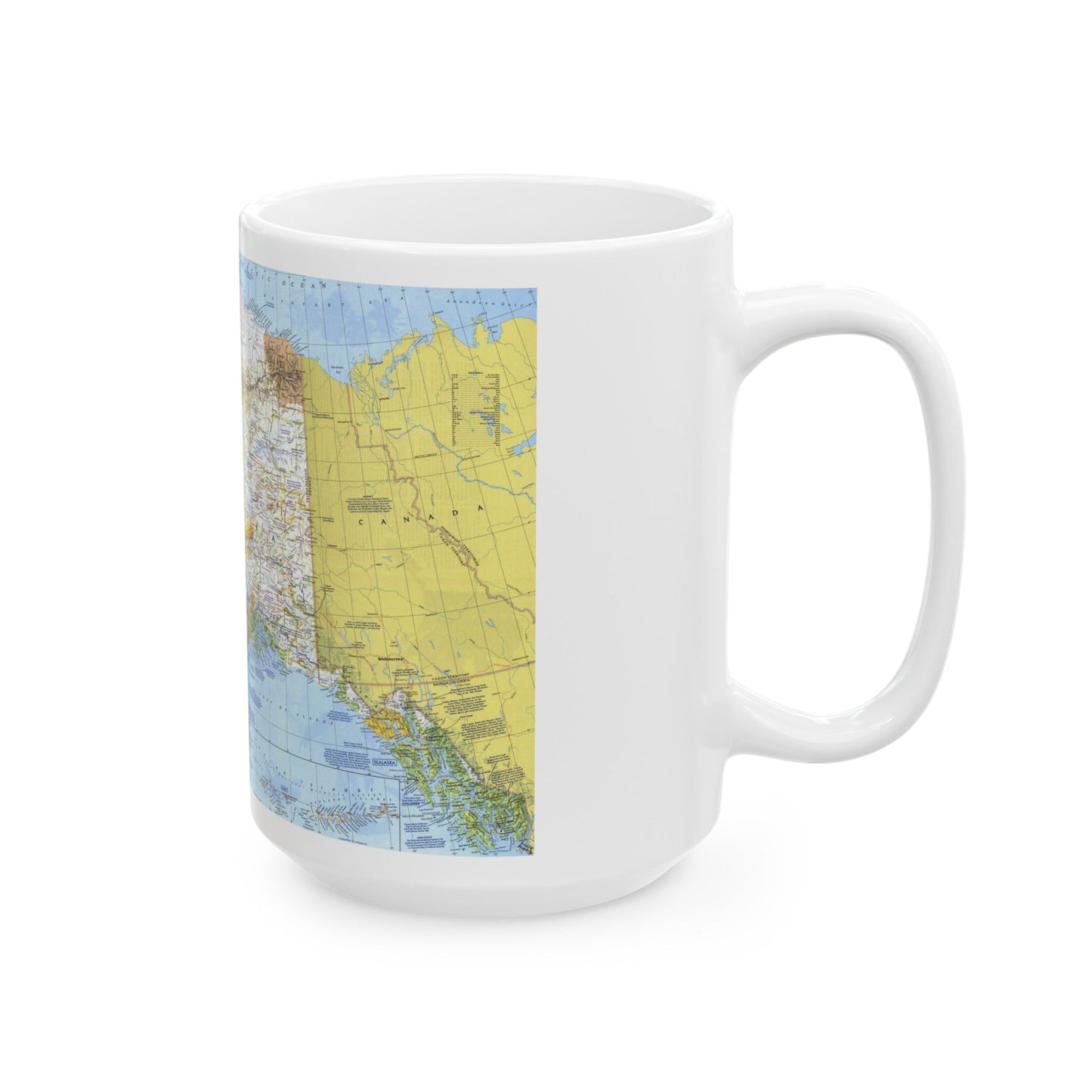 USA - Alaska (1975) (Map) White Coffee Mug-The Sticker Space