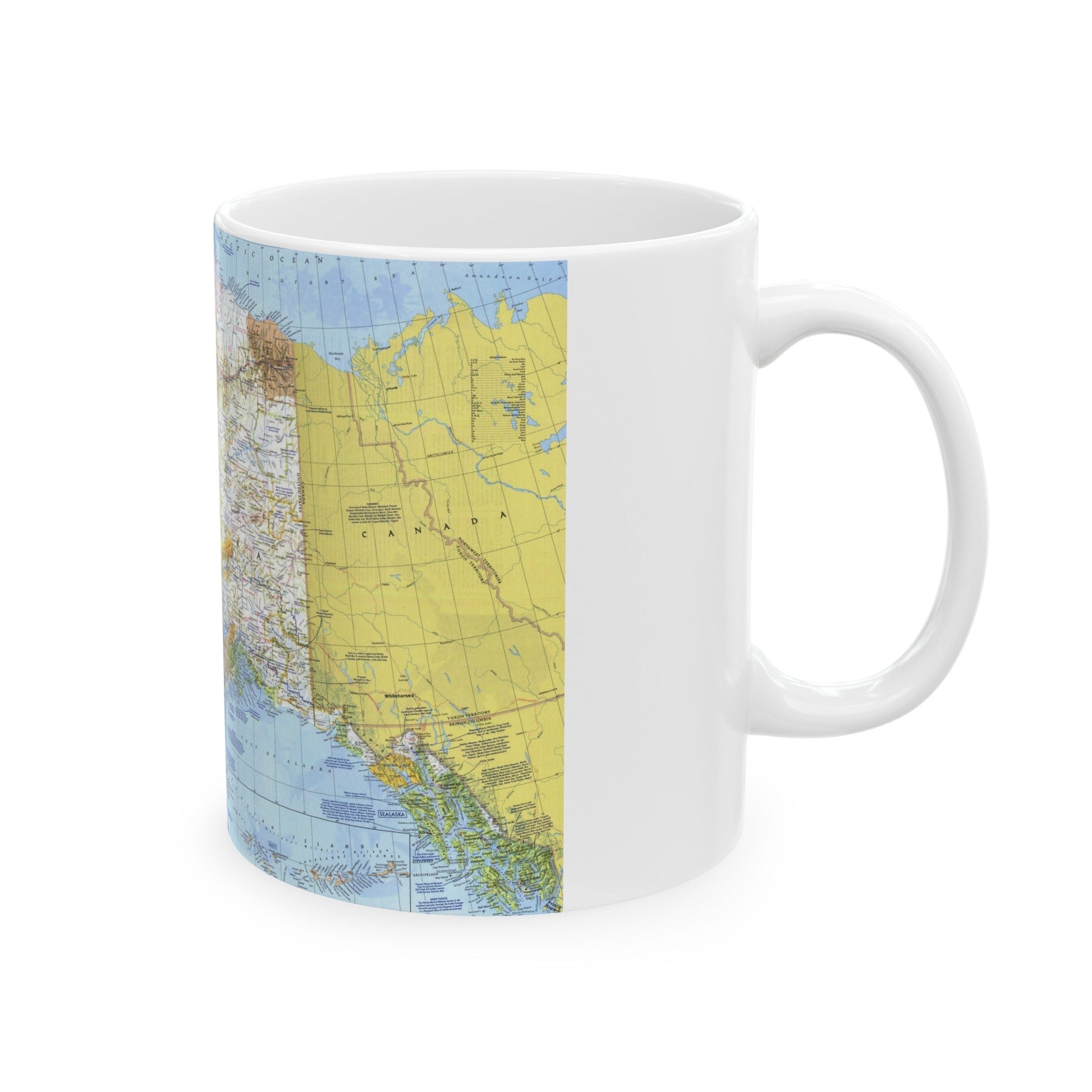 USA - Alaska (1975) (Map) White Coffee Mug-The Sticker Space