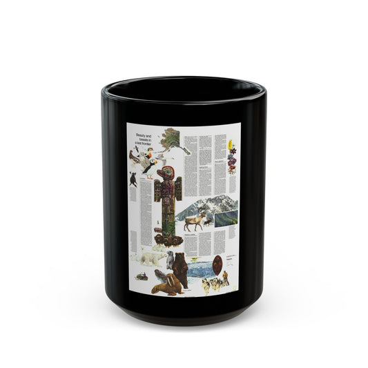 USA - Alaska, Beauty and Beasts (1975) (Map) Black Coffee Mug-15oz-The Sticker Space