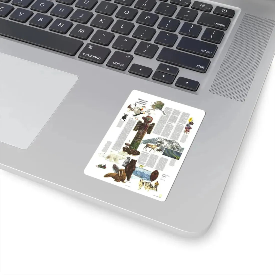 USA - Alaska, Beauty and Beasts (1975) (Map) STICKER Vinyl Kiss-Cut Decal - The Sticker Space