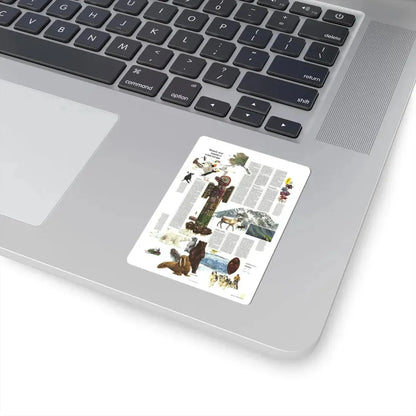 USA - Alaska, Beauty and Beasts (1975) (Map) STICKER Vinyl Kiss-Cut Decal - The Sticker Space