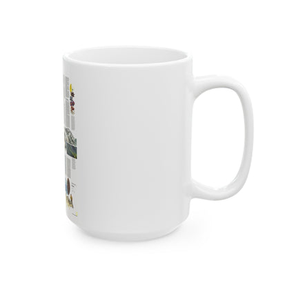 USA - Alaska, Beauty and Beasts (1975) (Map) White Coffee Mug-The Sticker Space