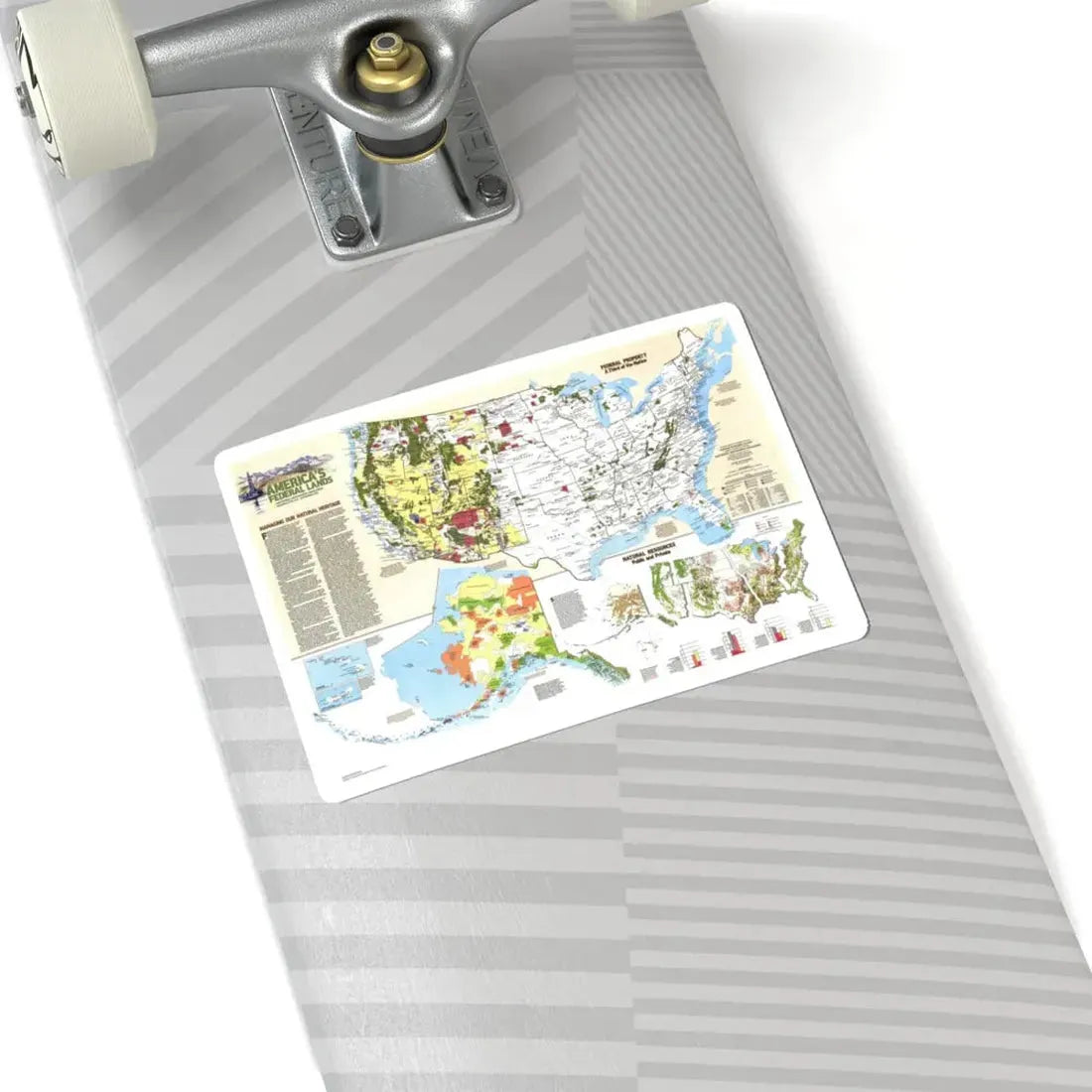 USA - America's Federal Lands (1982) (Map) STICKER Vinyl Kiss-Cut Decal - The Sticker Space