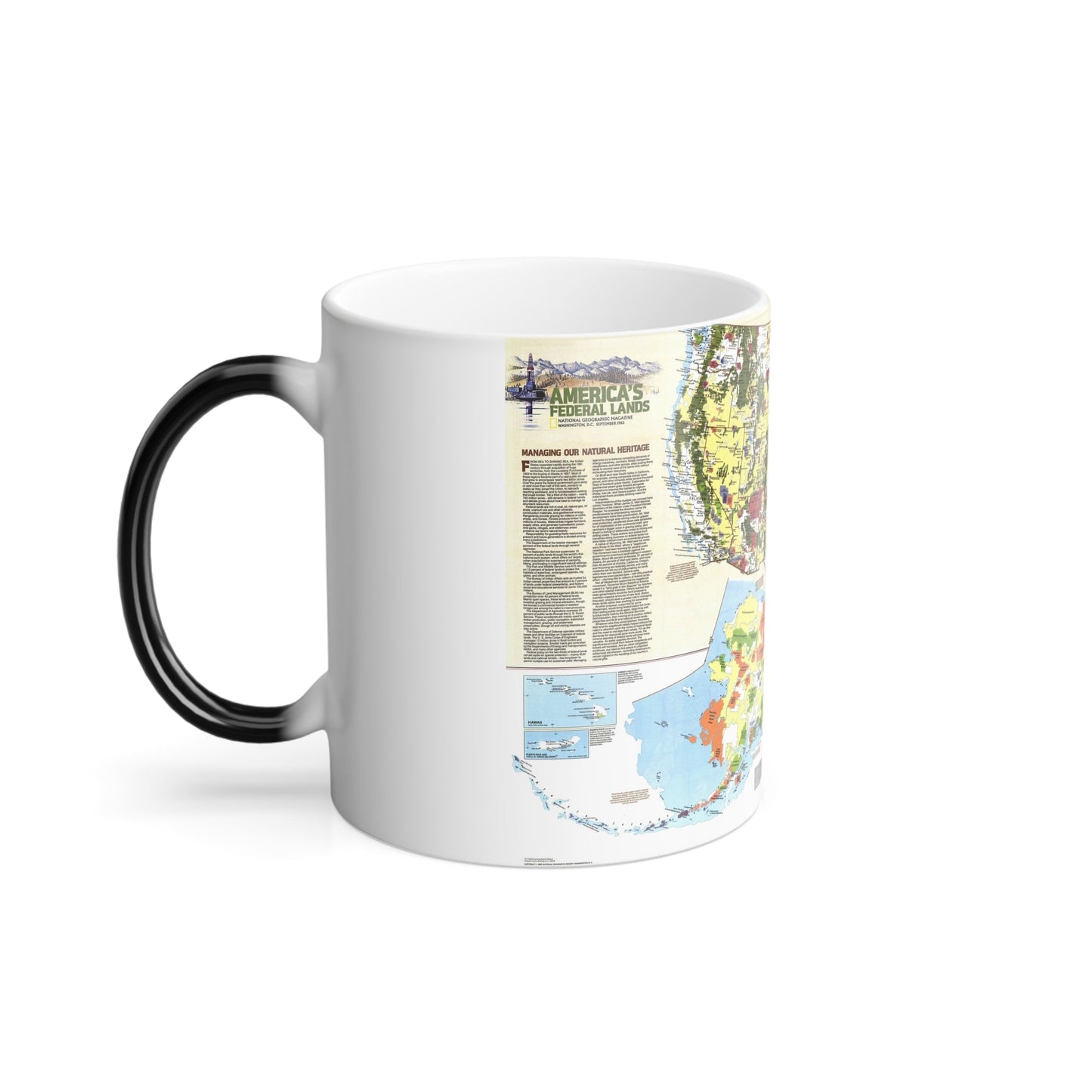 USA - America's Federal Lands (1982) (Map) Color Changing Mug 11oz-11oz-The Sticker Space