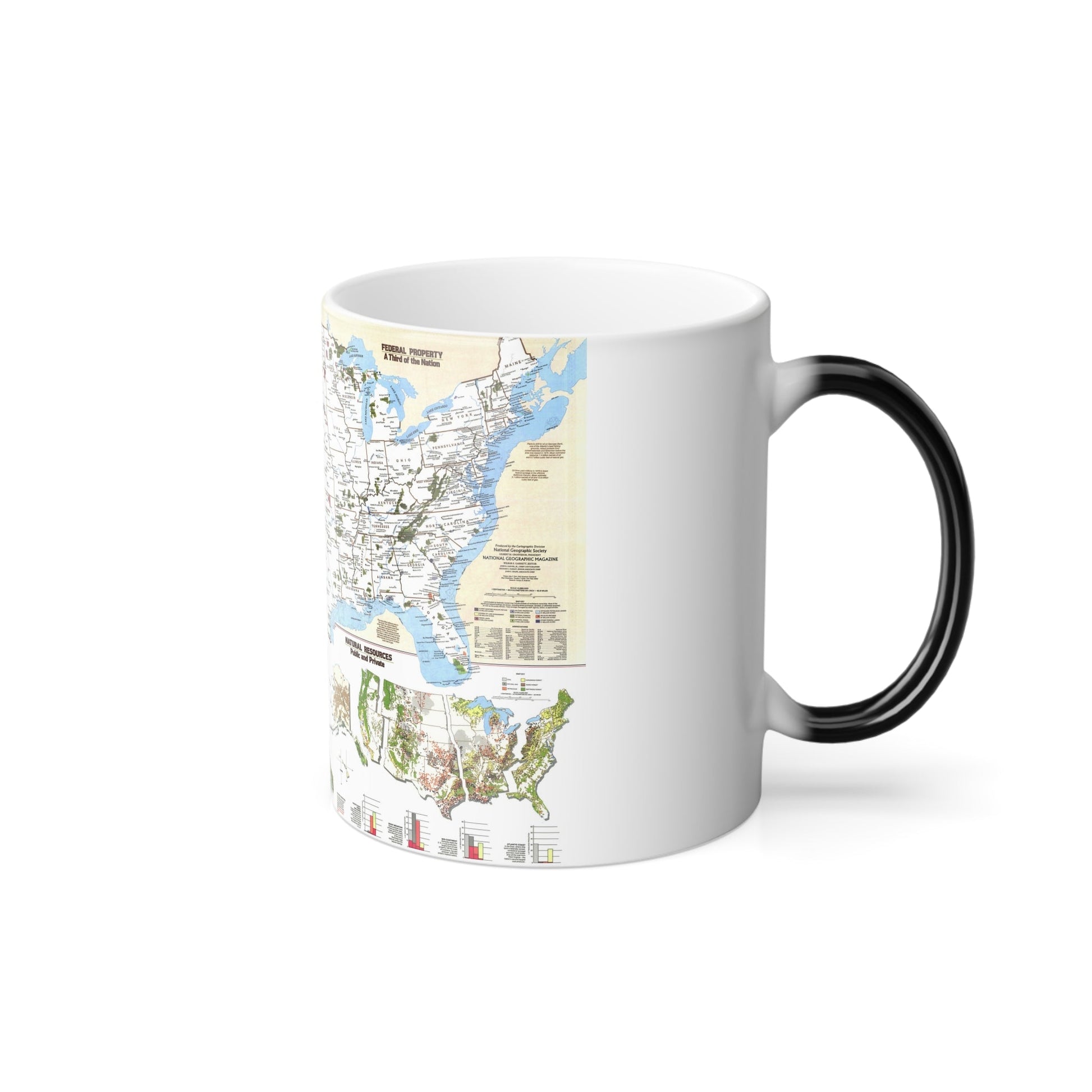 USA - America's Federal Lands (1982) (Map) Color Changing Mug 11oz-11oz-The Sticker Space