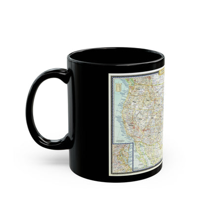 USA - An Historical Map (1953) (Map) Black Coffee Mug-The Sticker Space