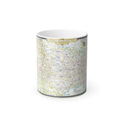 USA - An Historical Map (1953) (Map) Color Changing Mug 11oz-11oz-The Sticker Space