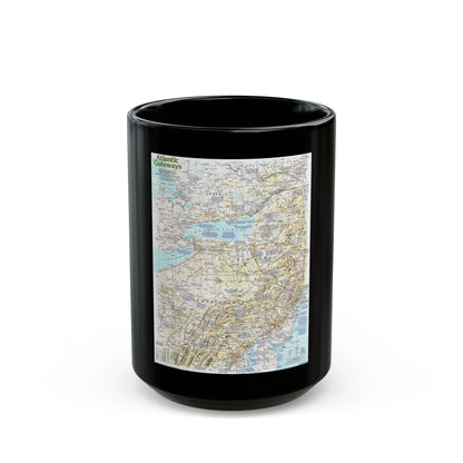 USA - Atlantic Gateways 1 (1983) (Map) Black Coffee Mug-15oz-The Sticker Space