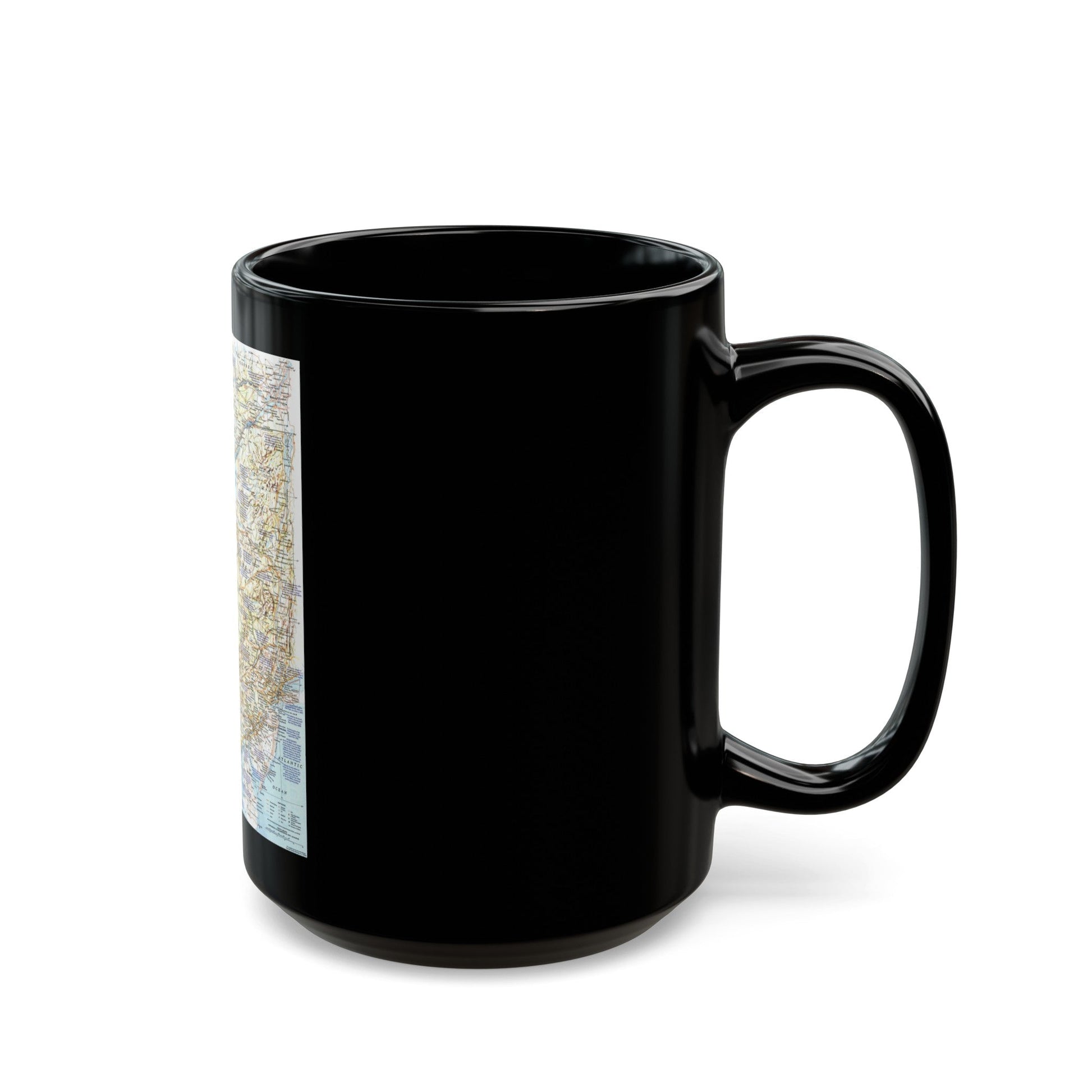 USA - Atlantic Gateways 1 (1983) (Map) Black Coffee Mug-The Sticker Space