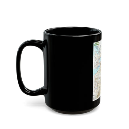 USA - Atlantic Gateways 1 (1983) (Map) Black Coffee Mug-The Sticker Space