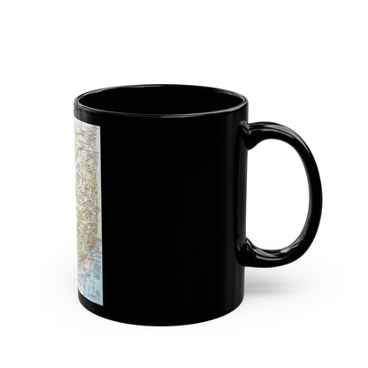 USA - Atlantic Gateways 1 (1983) (Map) Black Coffee Mug-The Sticker Space