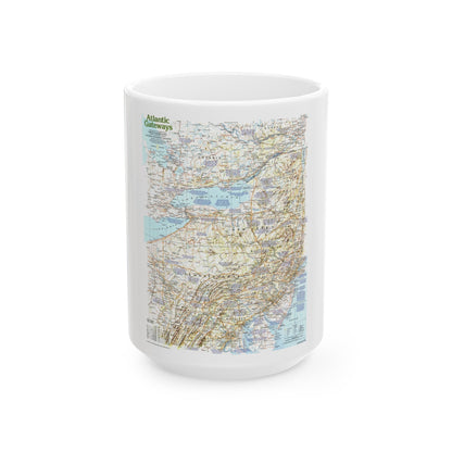 USA - Atlantic Gateways 1 (1983) (Map) White Coffee Mug-15oz-The Sticker Space