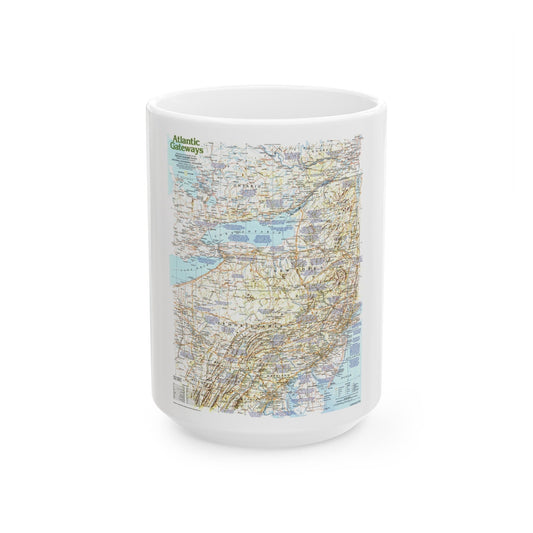 USA - Atlantic Gateways 1 (1983) (Map) White Coffee Mug-15oz-The Sticker Space