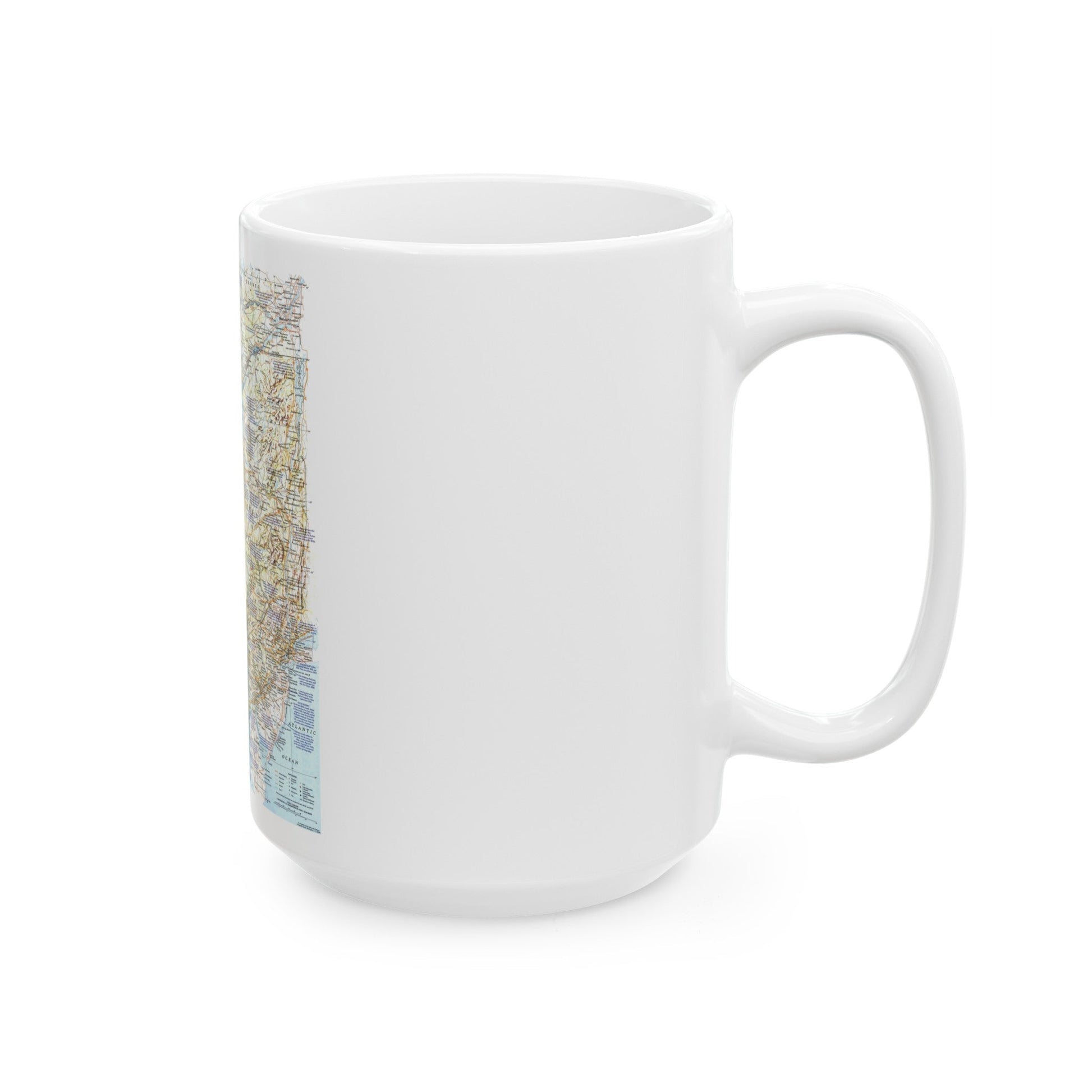 USA - Atlantic Gateways 1 (1983) (Map) White Coffee Mug-The Sticker Space