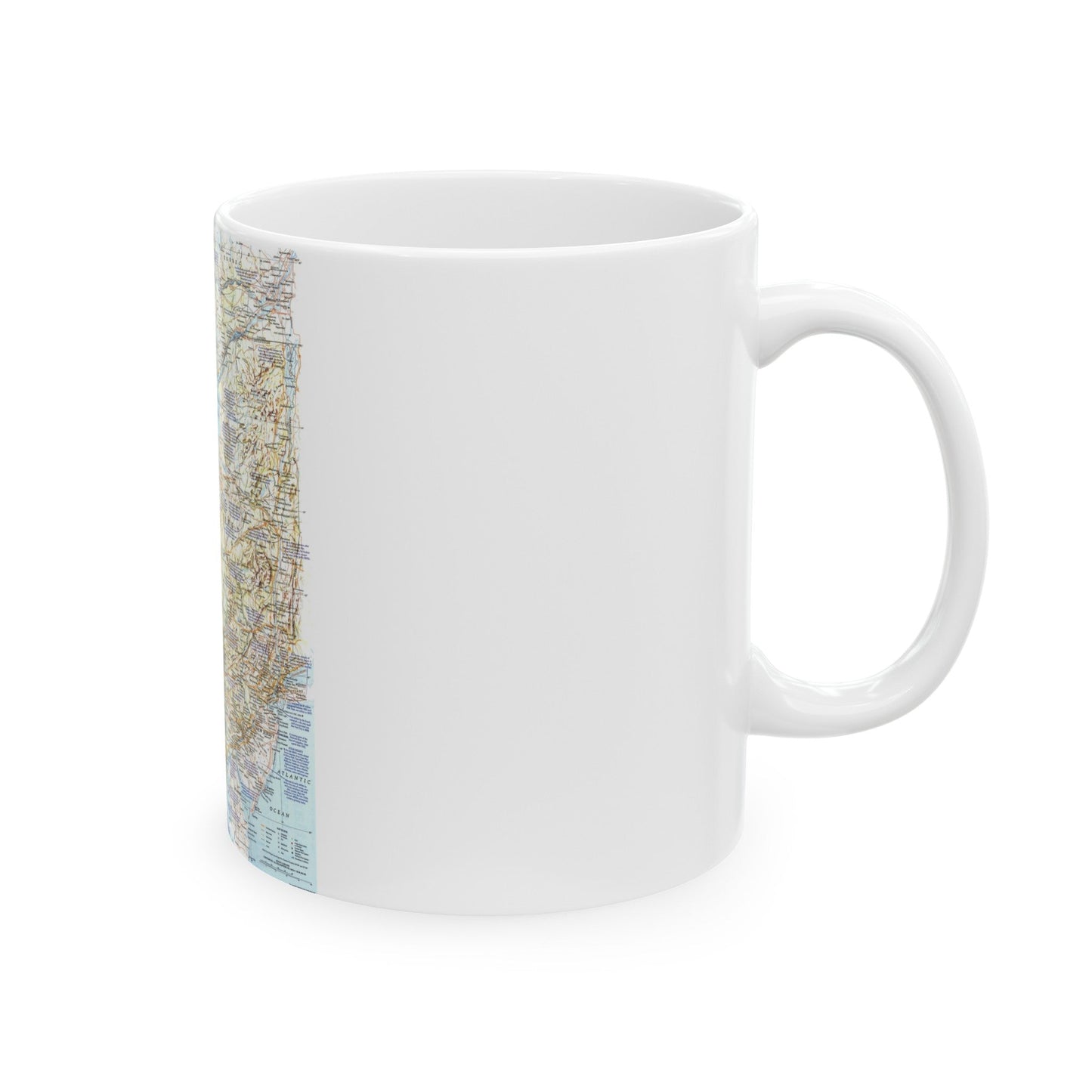 USA - Atlantic Gateways 1 (1983) (Map) White Coffee Mug-The Sticker Space