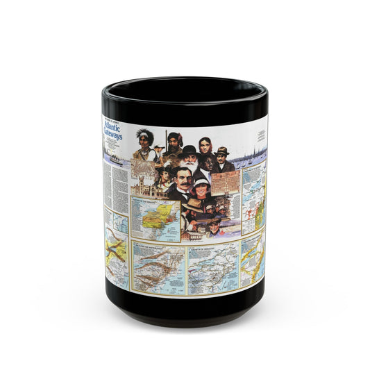 USA - Atlantic Gateways 2 (1983) (Map) Black Coffee Mug-15oz-The Sticker Space