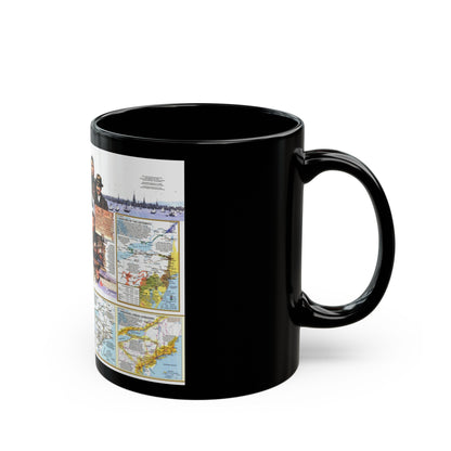 USA - Atlantic Gateways 2 (1983) (Map) Black Coffee Mug-The Sticker Space