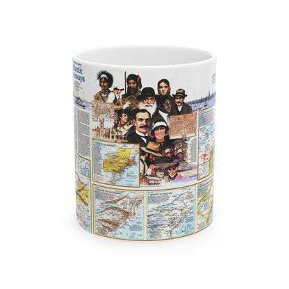 USA - Atlantic Gateways 2 (1983) (Map) White Coffee Mug-11oz-The Sticker Space