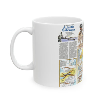 USA - Atlantic Gateways 2 (1983) (Map) White Coffee Mug-The Sticker Space