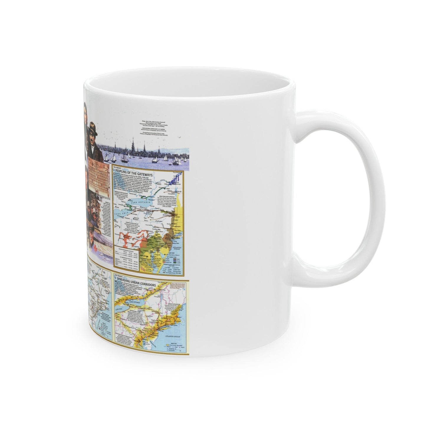 USA - Atlantic Gateways 2 (1983) (Map) White Coffee Mug-The Sticker Space