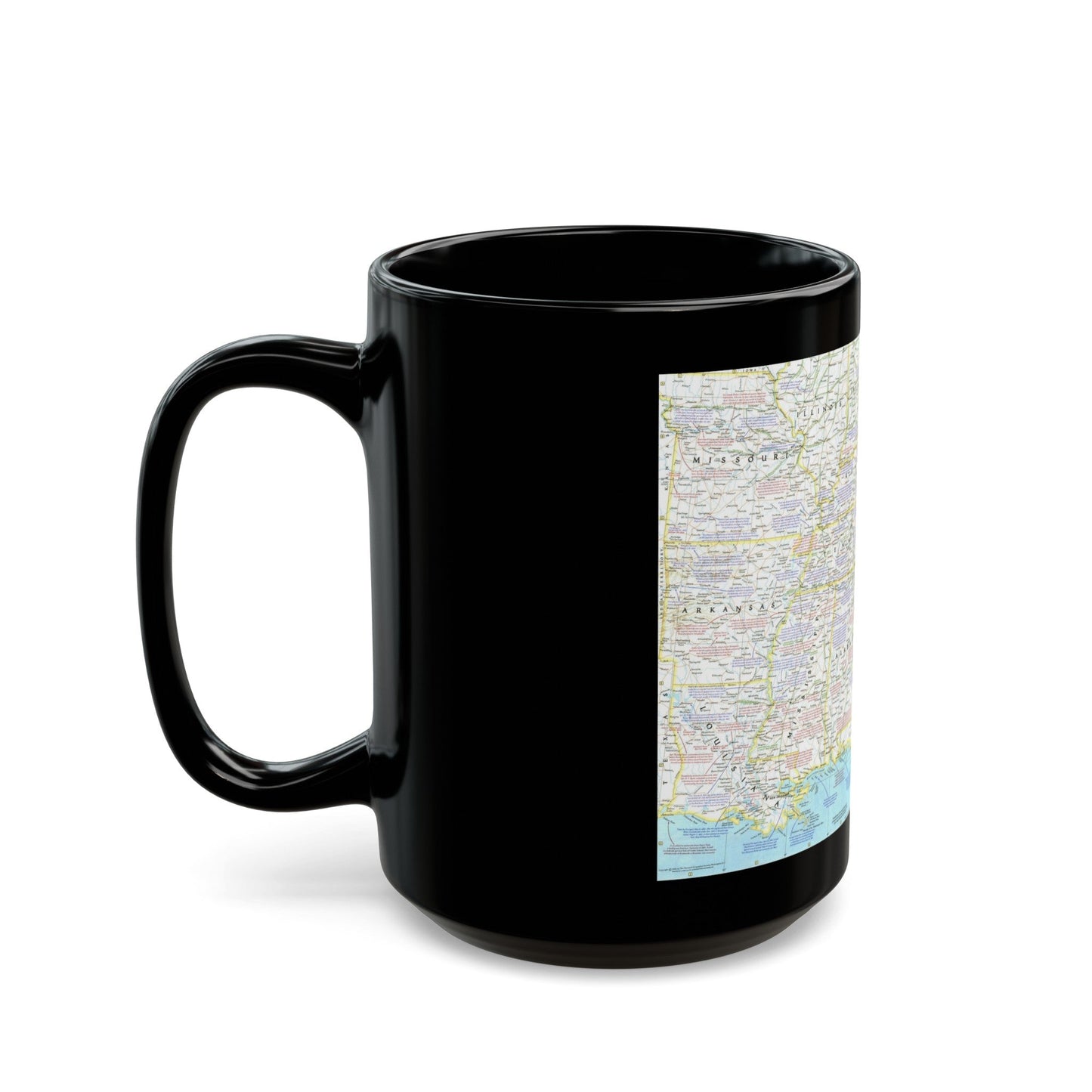 USA - Battlefields of the Civil War 1 (1961) (Map) Black Coffee Mug-The Sticker Space