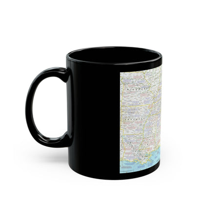 USA - Battlefields of the Civil War 1 (1961) (Map) Black Coffee Mug-The Sticker Space