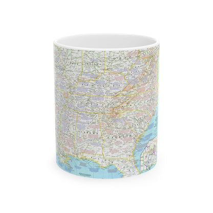 USA - Battlefields of the Civil War 1 (1961) (Map) White Coffee Mug-11oz-The Sticker Space