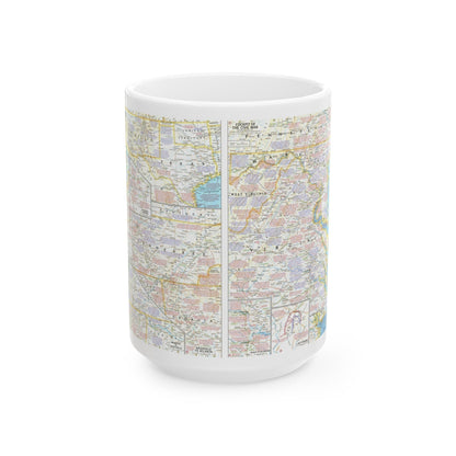 USA - Battlefields of the Civil War 2 (1961) (Map) White Coffee Mug-15oz-The Sticker Space