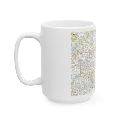 USA - Battlefields of the Civil War 2 (1961) (Map) White Coffee Mug-The Sticker Space