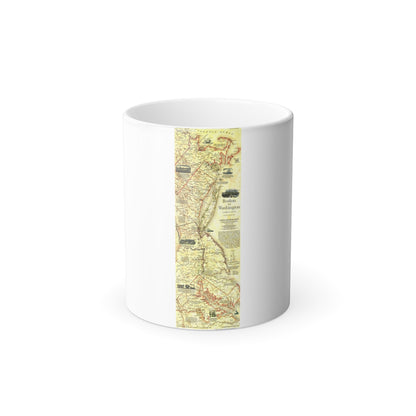 USA - Boston to Washington (1830) (Map) Color Changing Mug 11oz-11oz-The Sticker Space