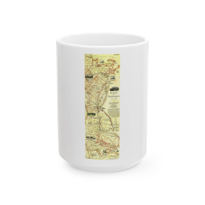 USA - Boston to Washington (1830) (Map) White Coffee Mug-15oz-The Sticker Space