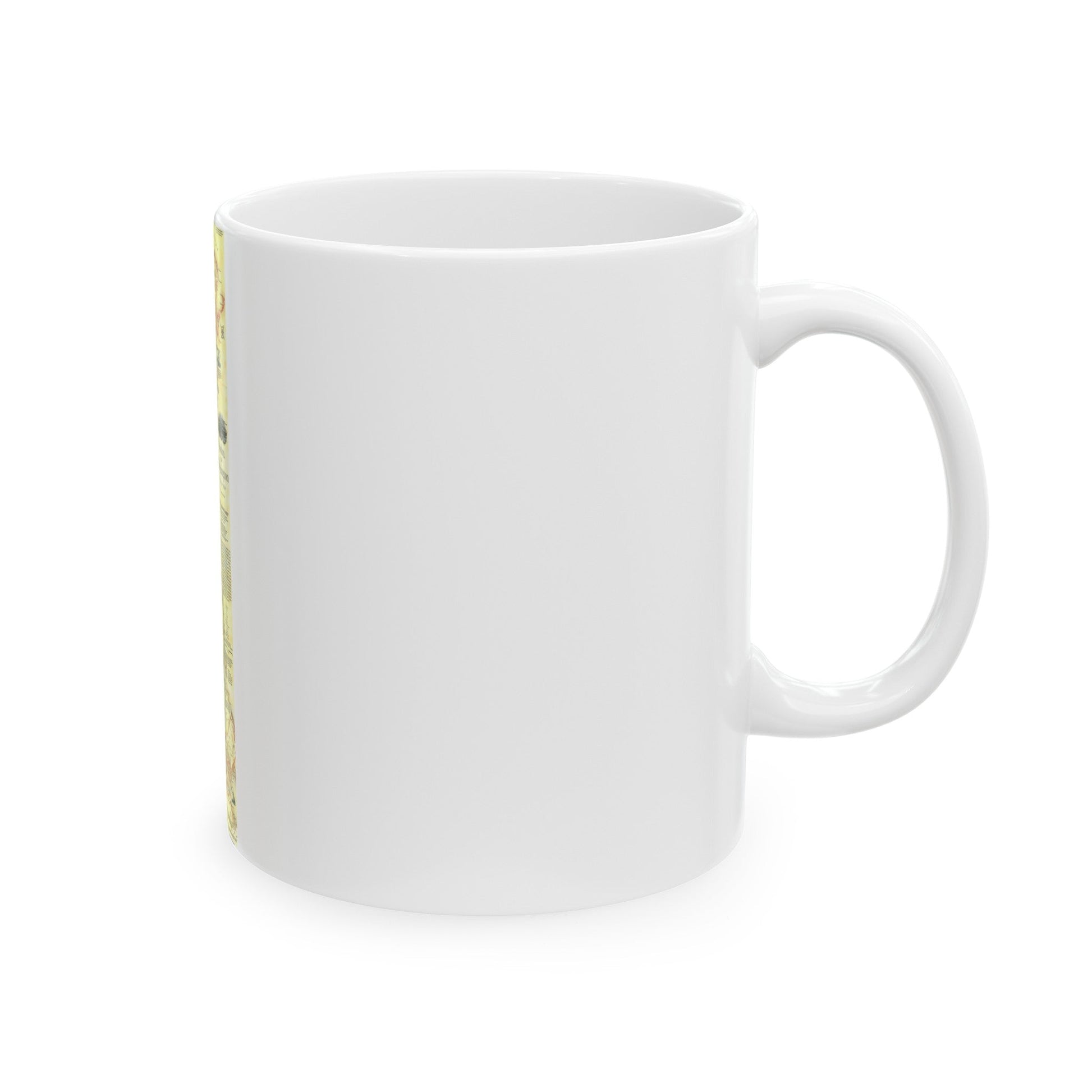 USA - Boston to Washington (1830) (Map) White Coffee Mug-The Sticker Space