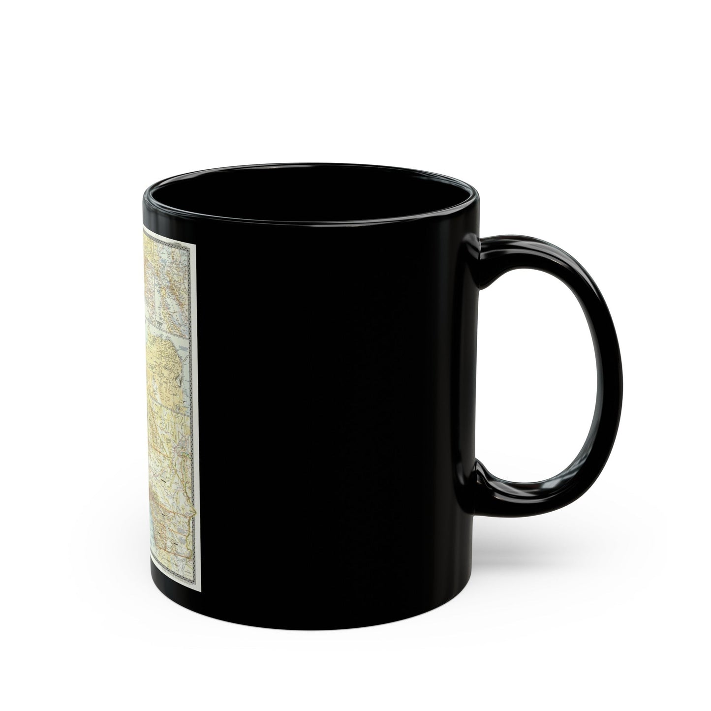 USA - California (1954) (Map) Black Coffee Mug-The Sticker Space