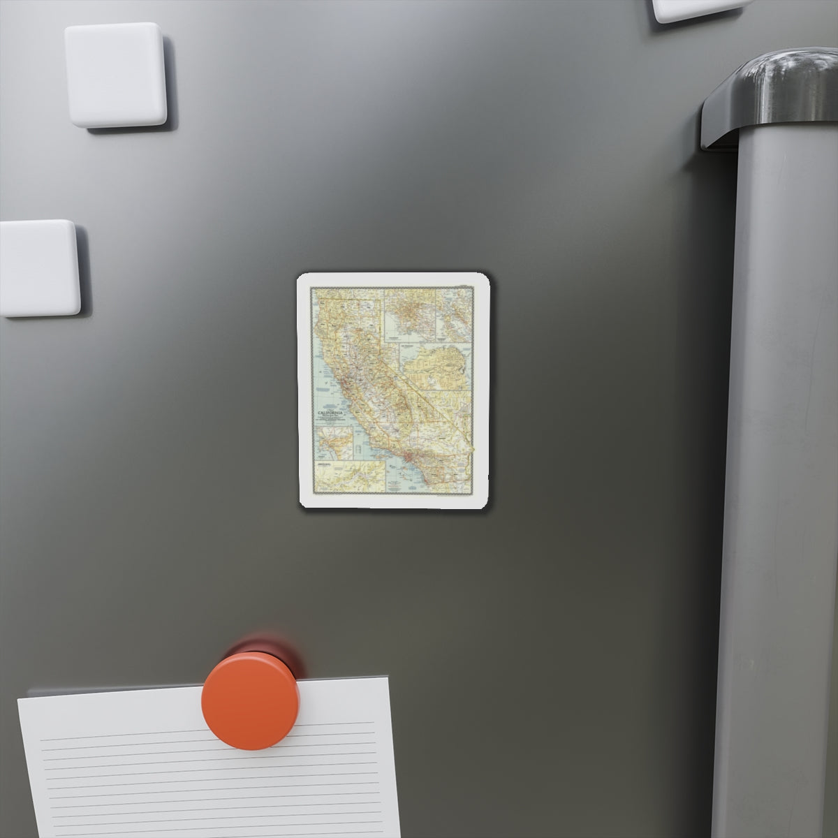 USA - California (1954) (Map) Refrigerator Magnet-The Sticker Space