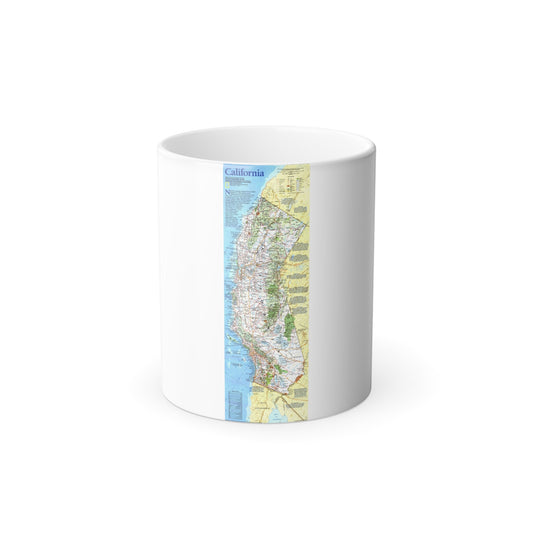 USA - California (1993) (Map) Color Changing Mug 11oz-11oz-The Sticker Space