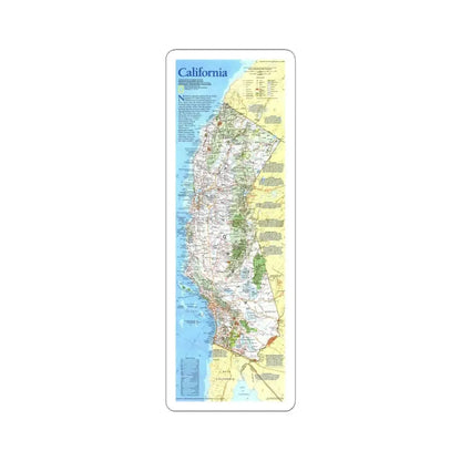 USA - California (1993) (Map) STICKER Vinyl Kiss-Cut Decal 6 Inch White - The Sticker Space