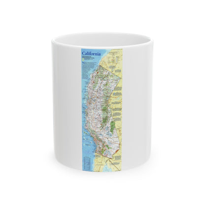 USA - California (1993) (Map) White Coffee Mug-11oz-The Sticker Space