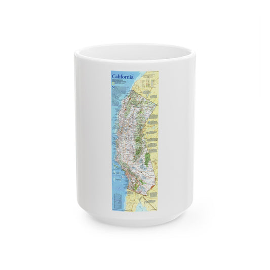 USA - California (1993) (Map) White Coffee Mug-15oz-The Sticker Space