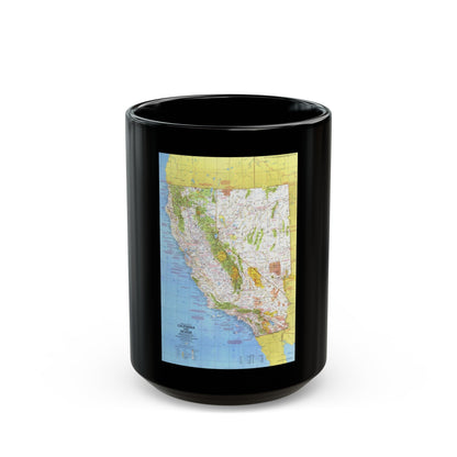 USA - California and Nevada 1 (1974) (Map) Black Coffee Mug-15oz-The Sticker Space