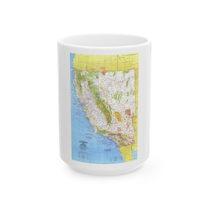 USA - California and Nevada 1 (1974) (Map) White Coffee Mug-15oz-The Sticker Space