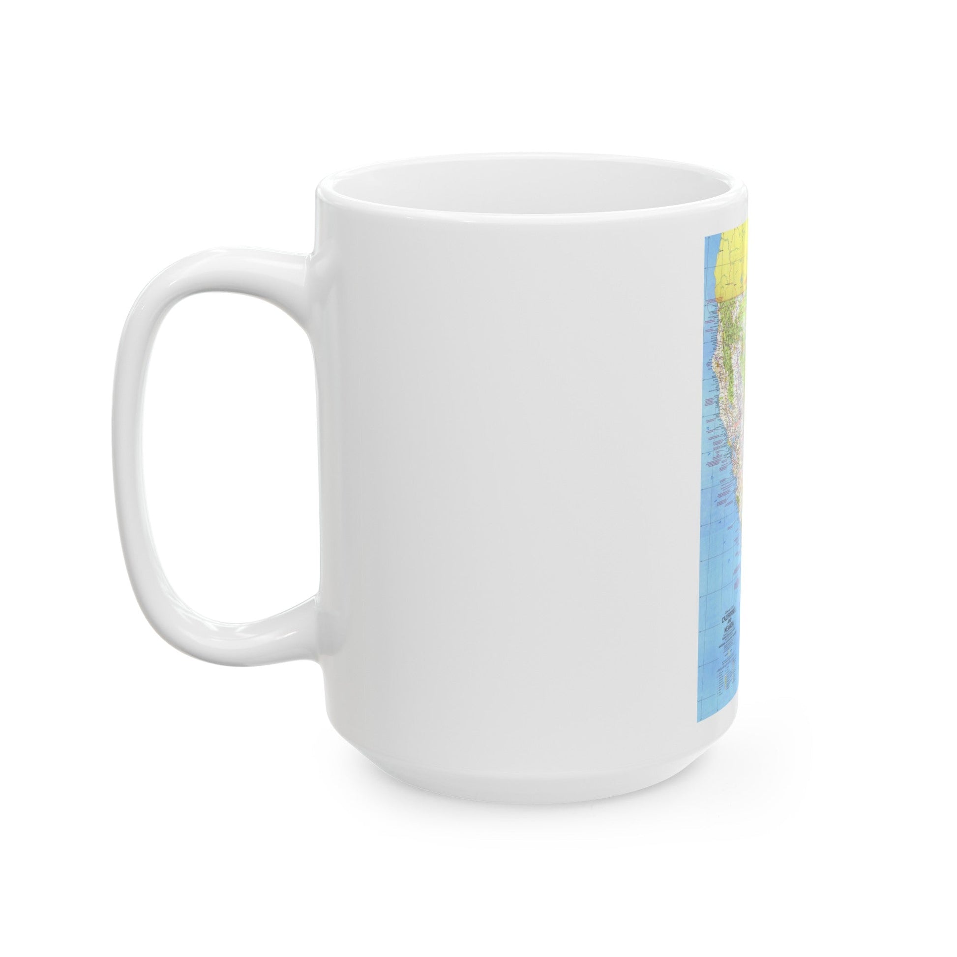 USA - California and Nevada 1 (1974) (Map) White Coffee Mug-The Sticker Space