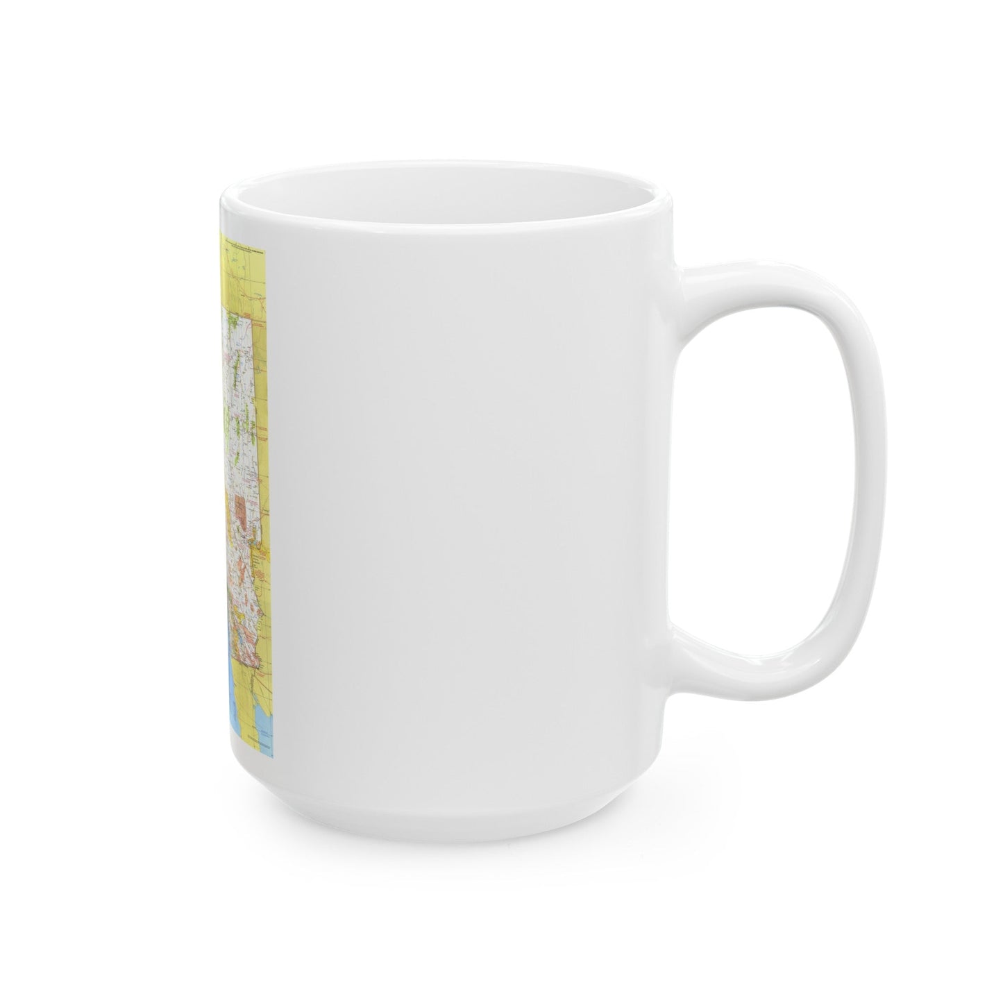 USA - California and Nevada 1 (1974) (Map) White Coffee Mug-The Sticker Space