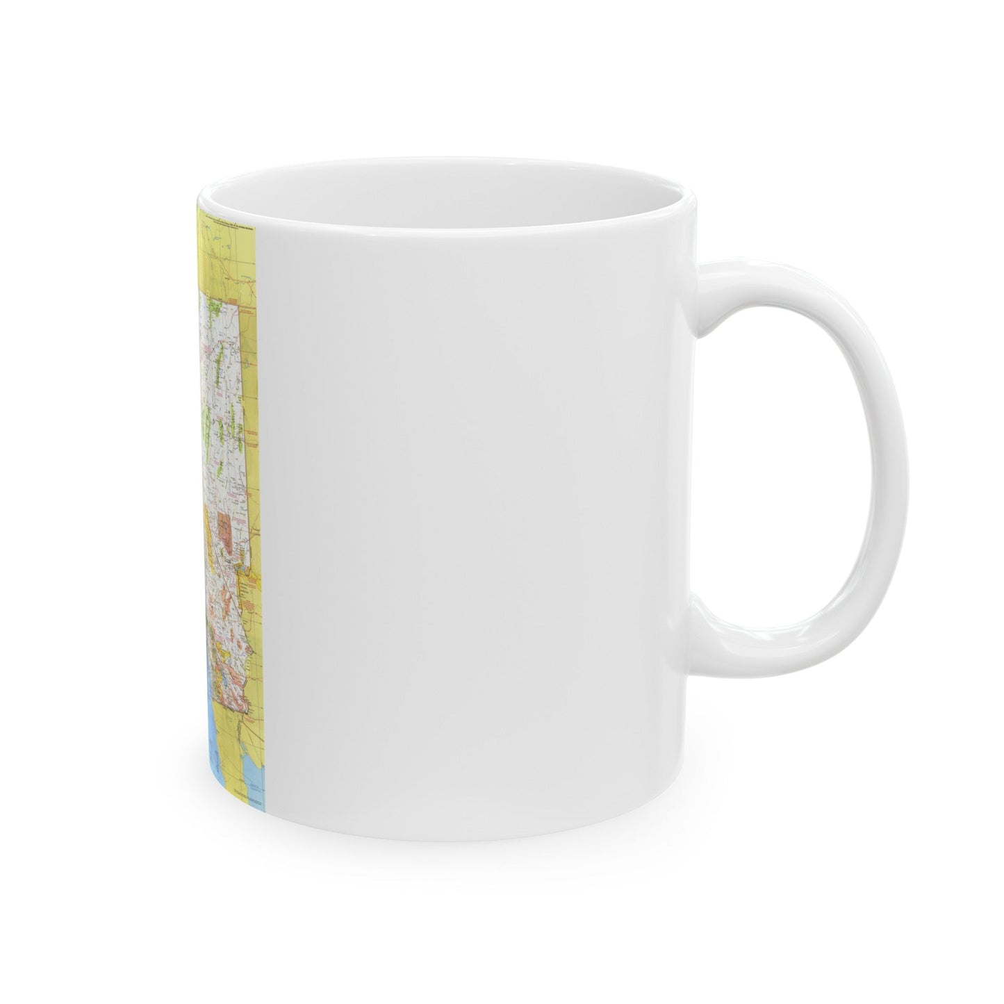 USA - California and Nevada 1 (1974) (Map) White Coffee Mug-The Sticker Space