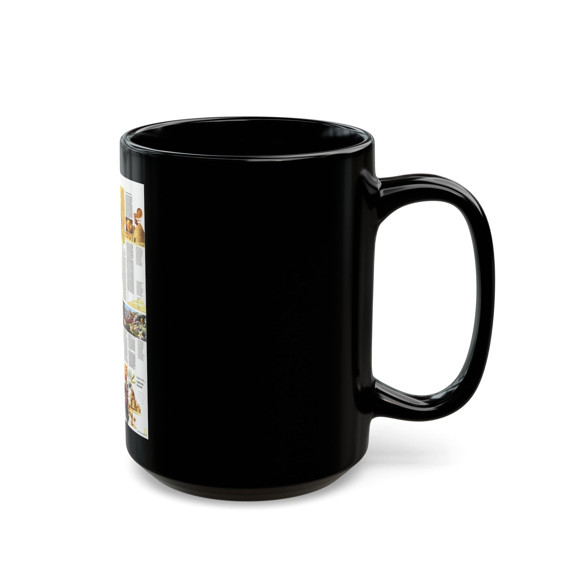 USA - California and Nevada 2 (1974) (Map) Black Coffee Mug-The Sticker Space