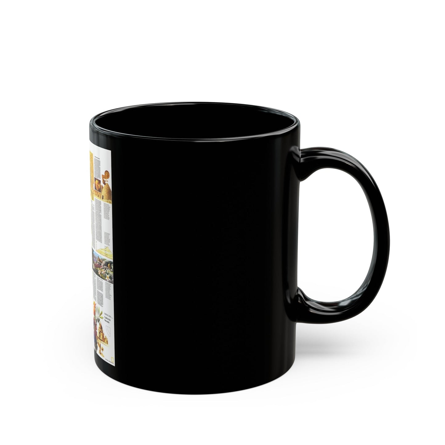 USA - California and Nevada 2 (1974) (Map) Black Coffee Mug-The Sticker Space