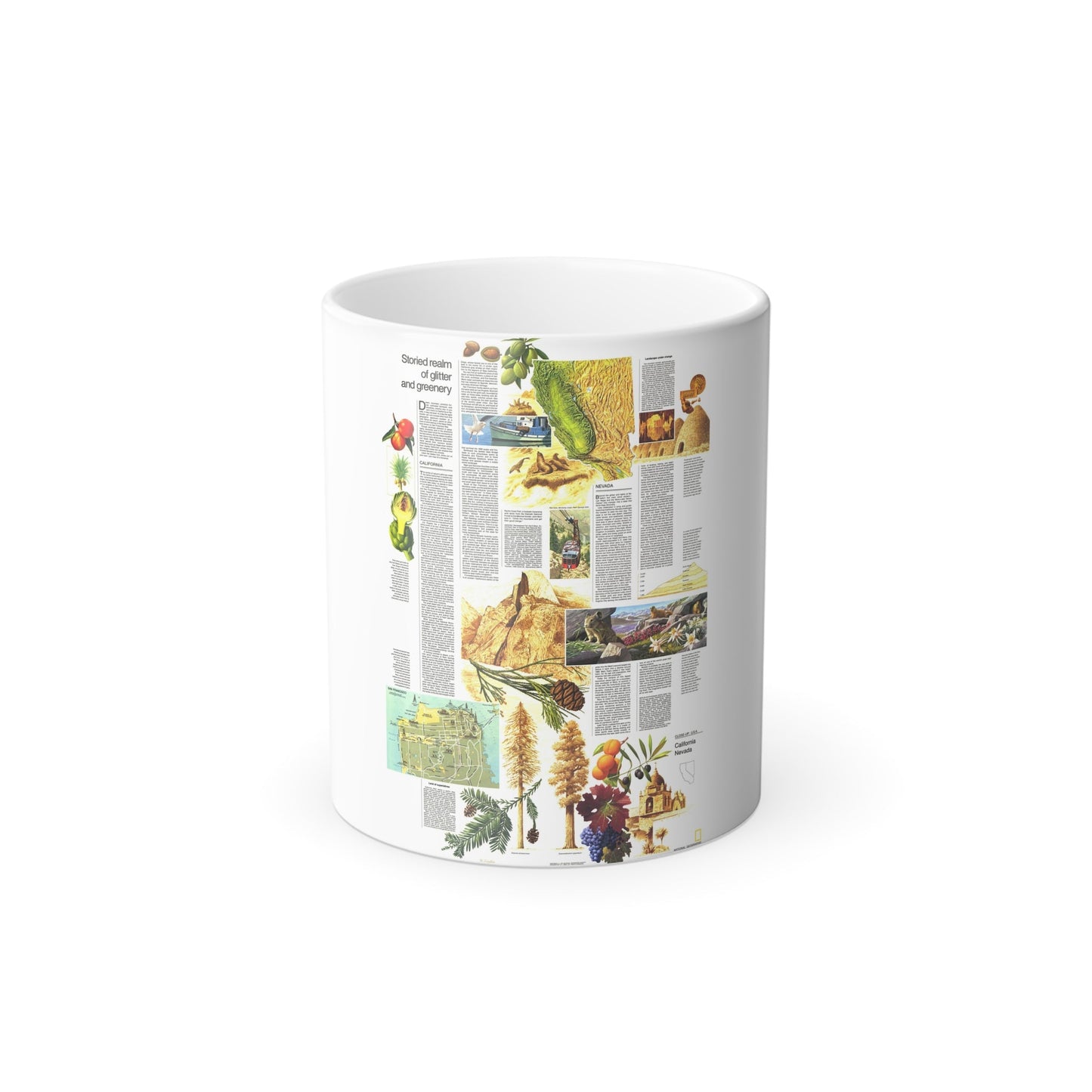 USA - California and Nevada 2 (1974) (Map) Color Changing Mug 11oz-11oz-The Sticker Space