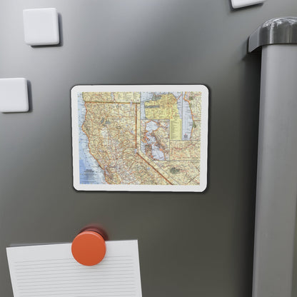 USA - California, Northern (1966) (Map) Refrigerator Magnet-The Sticker Space