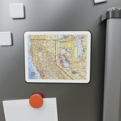 USA - California, Northern (1966) (Map) Refrigerator Magnet-The Sticker Space