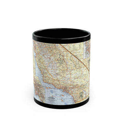 USA - California, Southern (1966) (Map) Black Coffee Mug-11oz-The Sticker Space