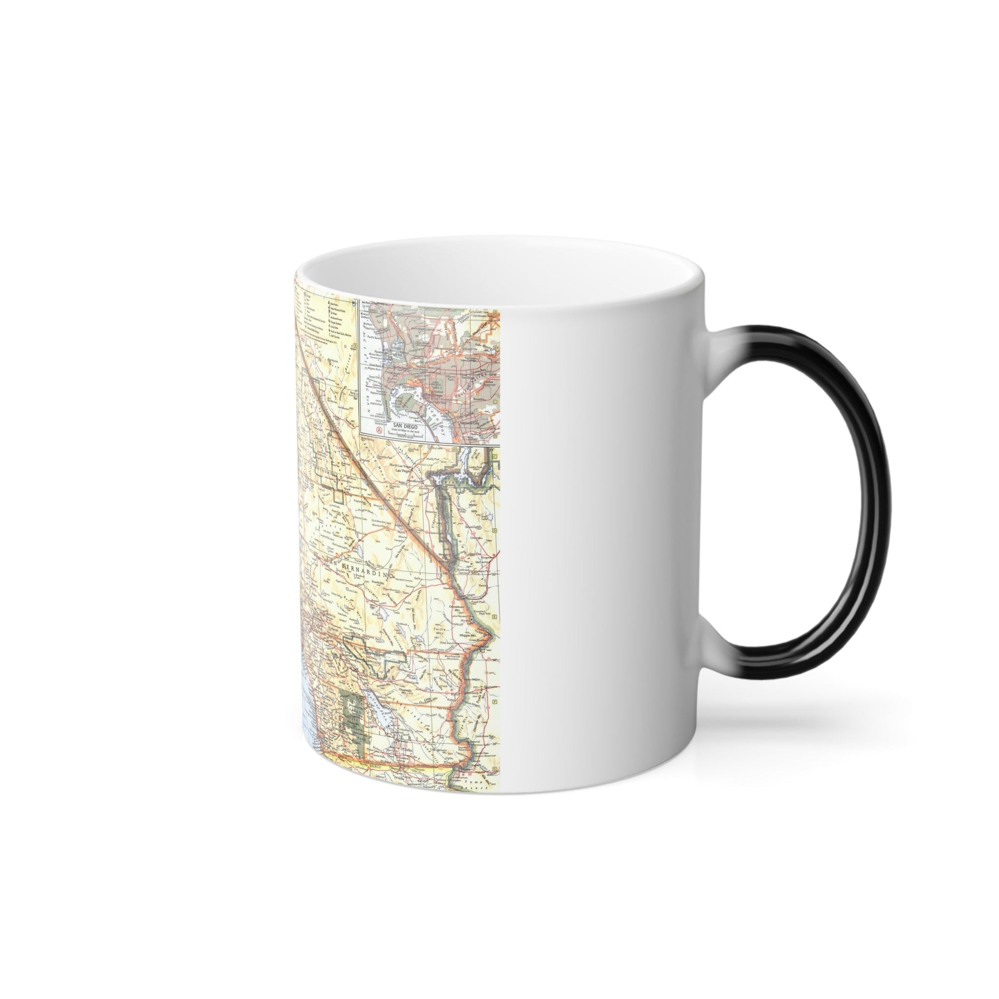 USA - California, Southern (1966) (Map) Color Changing Mug 11oz-11oz-The Sticker Space